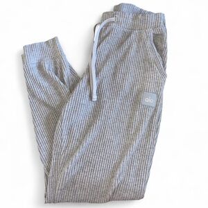 ALO Yoga Heather Gray Ribbed Pants